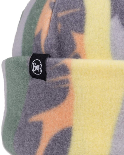 Simbo Multi Coloured Buff Polar Prints Beanie on white background #colour_simbo-multi