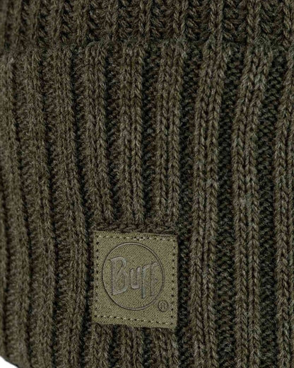 Silversage Coloured Buff Rutger Knitted Beanie on white background #colour_silversage