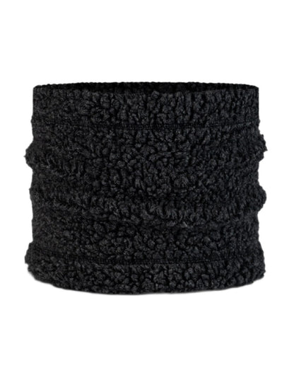 Black Coloured Buff Switch Polar Neck Warmer on white background #colour_black