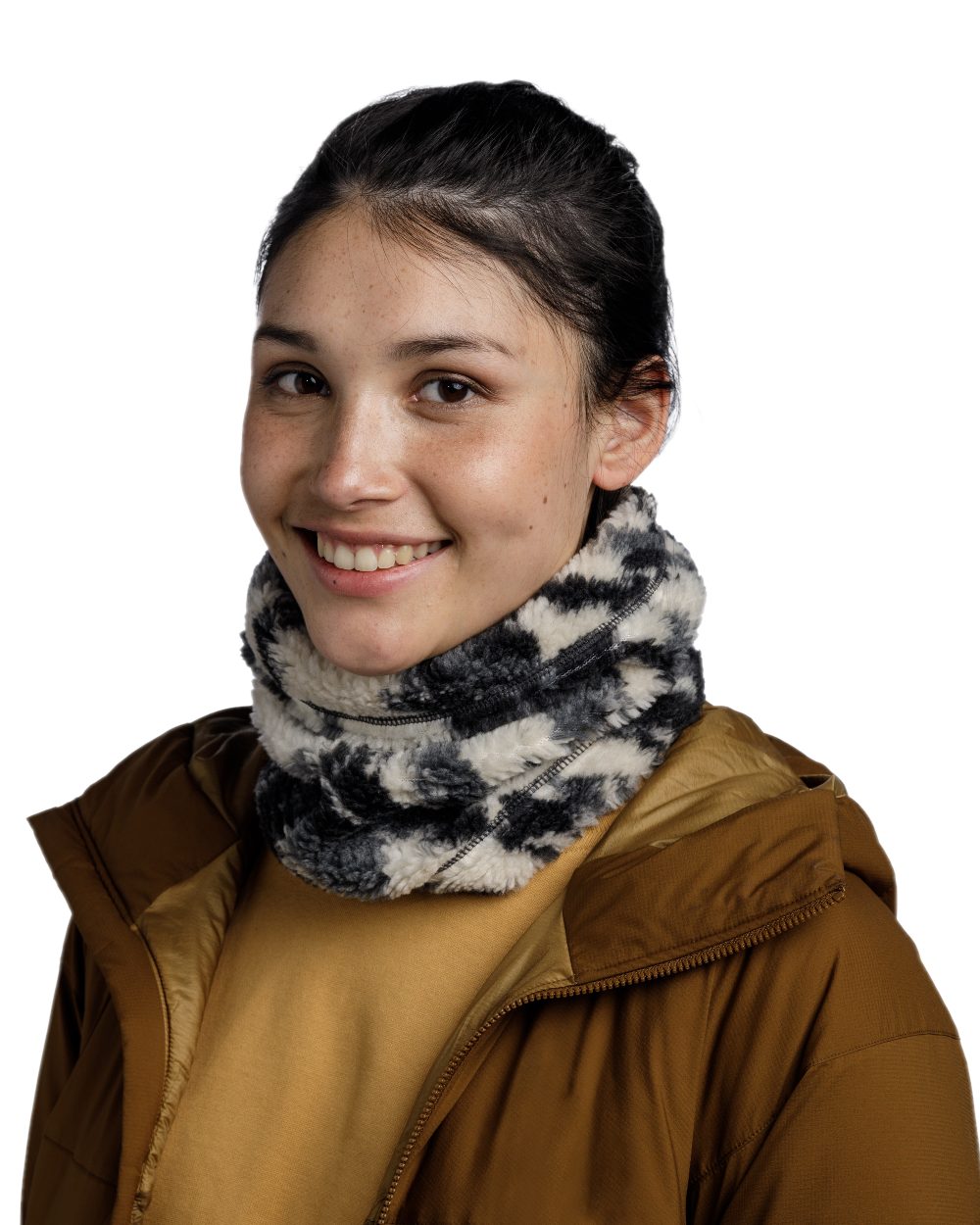 Grey Coloured Buff Switch Polar Neck Warmer on white background #colour_grey