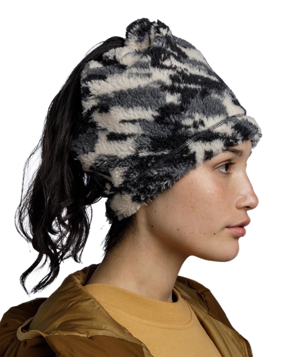Grey Coloured Buff Switch Polar Neck Warmer on white background #colour_grey