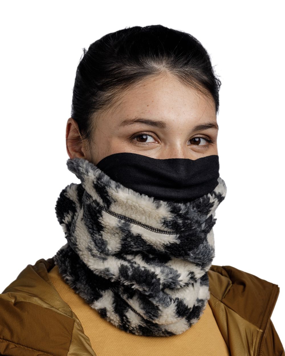 Grey Coloured Buff Switch Polar Neck Warmer on white background #colour_grey
