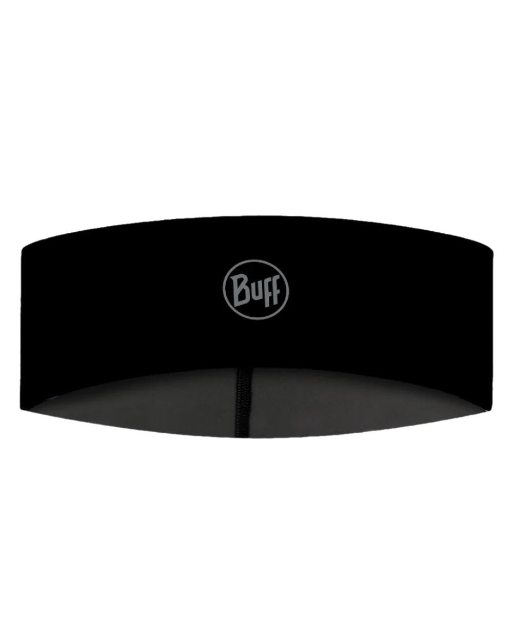 Black Coloured Buff Tech Polar Headband on white background #colour_black