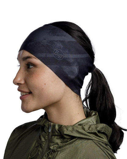 Grey Coloured Buff Tech Polar Headband on white background #colour_grey
