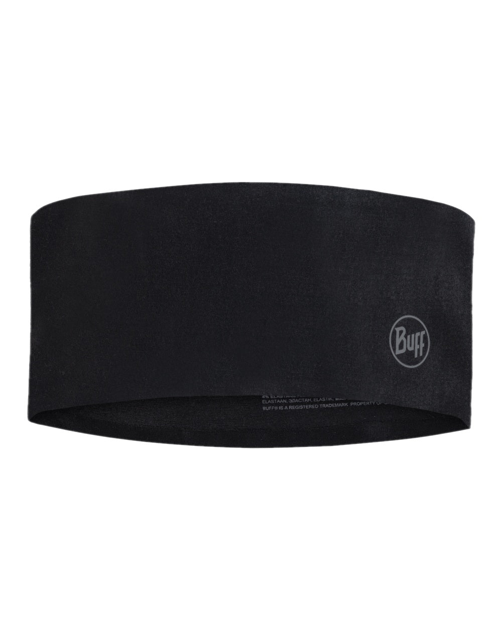 Black Coloured Buff Thermonet Headband on white background #colour_black
