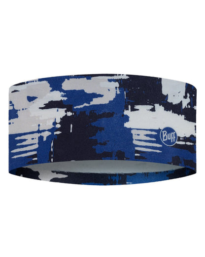 Briky Cobalt Coloured Buff Thermonet Headband on white background #colour_briky-cobalt