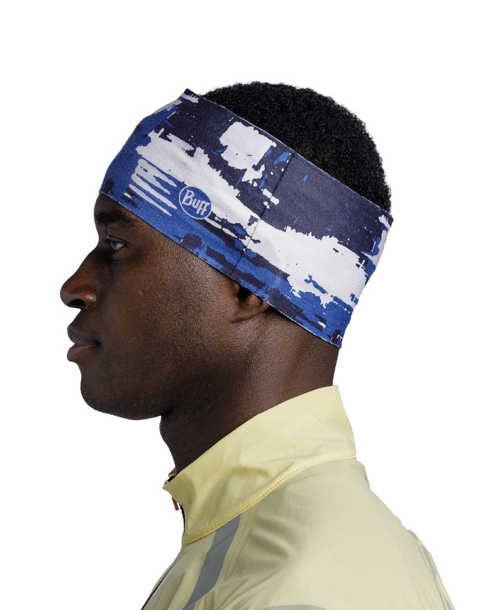 Briky Cobalt Coloured Buff Thermonet Headband on white background #colour_briky-cobalt