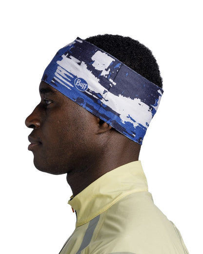 Briky Cobalt Coloured Buff Thermonet Headband on white background #colour_briky-cobalt