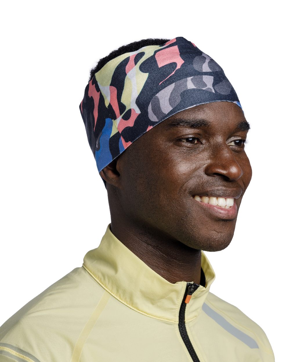 Enphi Multi Coloured Buff Thermonet Headband on white background #colour_enphi-multi