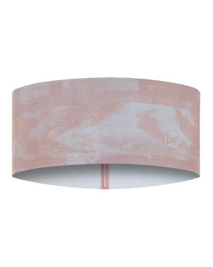 Leev Pale Pink Coloured Buff Thermonet Headband on white background #colour_leev-pale-pink