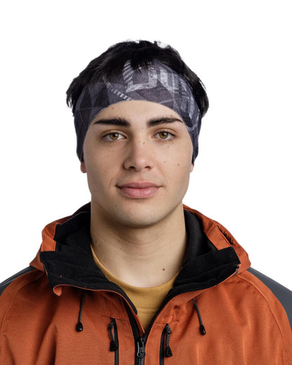 Micor Graphite Coloured Buff Thermonet Headband on white background #colour_micor-graphite