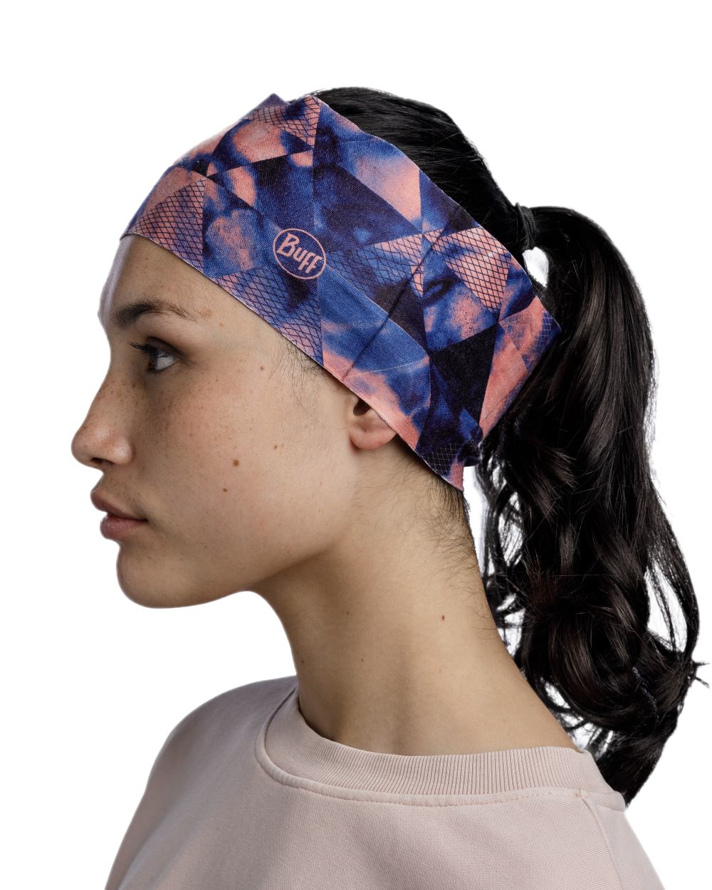 Shiray Multi Coloured Buff Thermonet Headband on white background #colour_shiray-multi