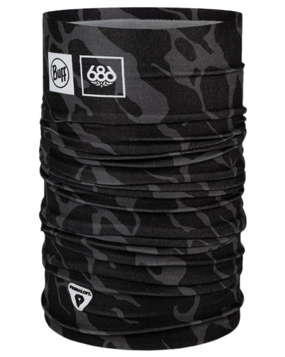 Fractured Black Coloured Buff Thermonet Neckwear on white background #colour_fractured-black