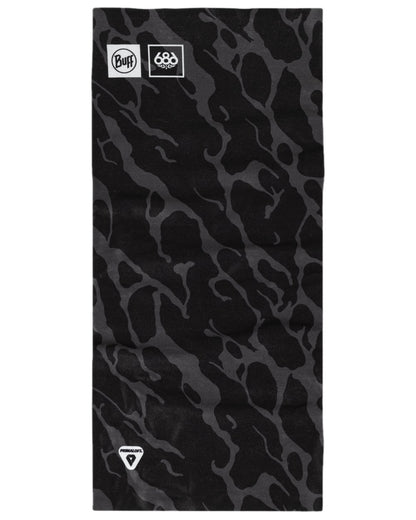 Fractured Black Coloured Buff Thermonet Neckwear on white background #colour_fractured-black
