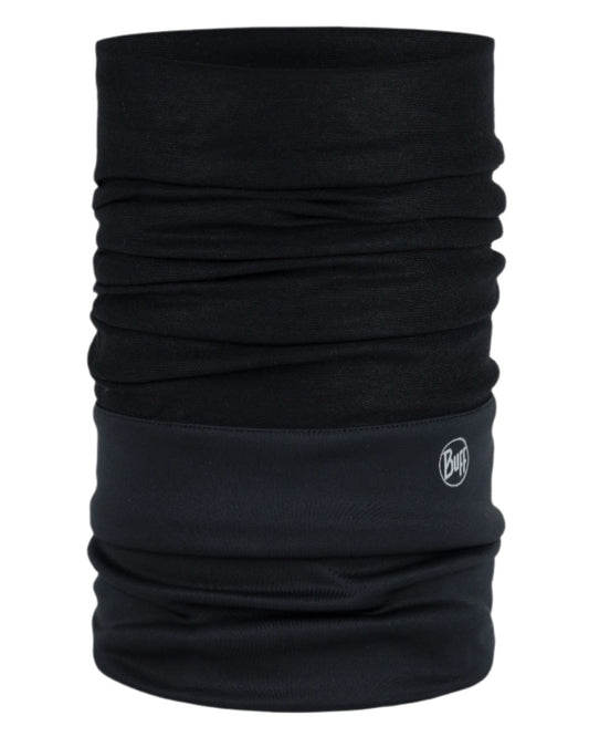 Logo Black Coloured Buff Windproof Neckwear on white background #colour_logo-black