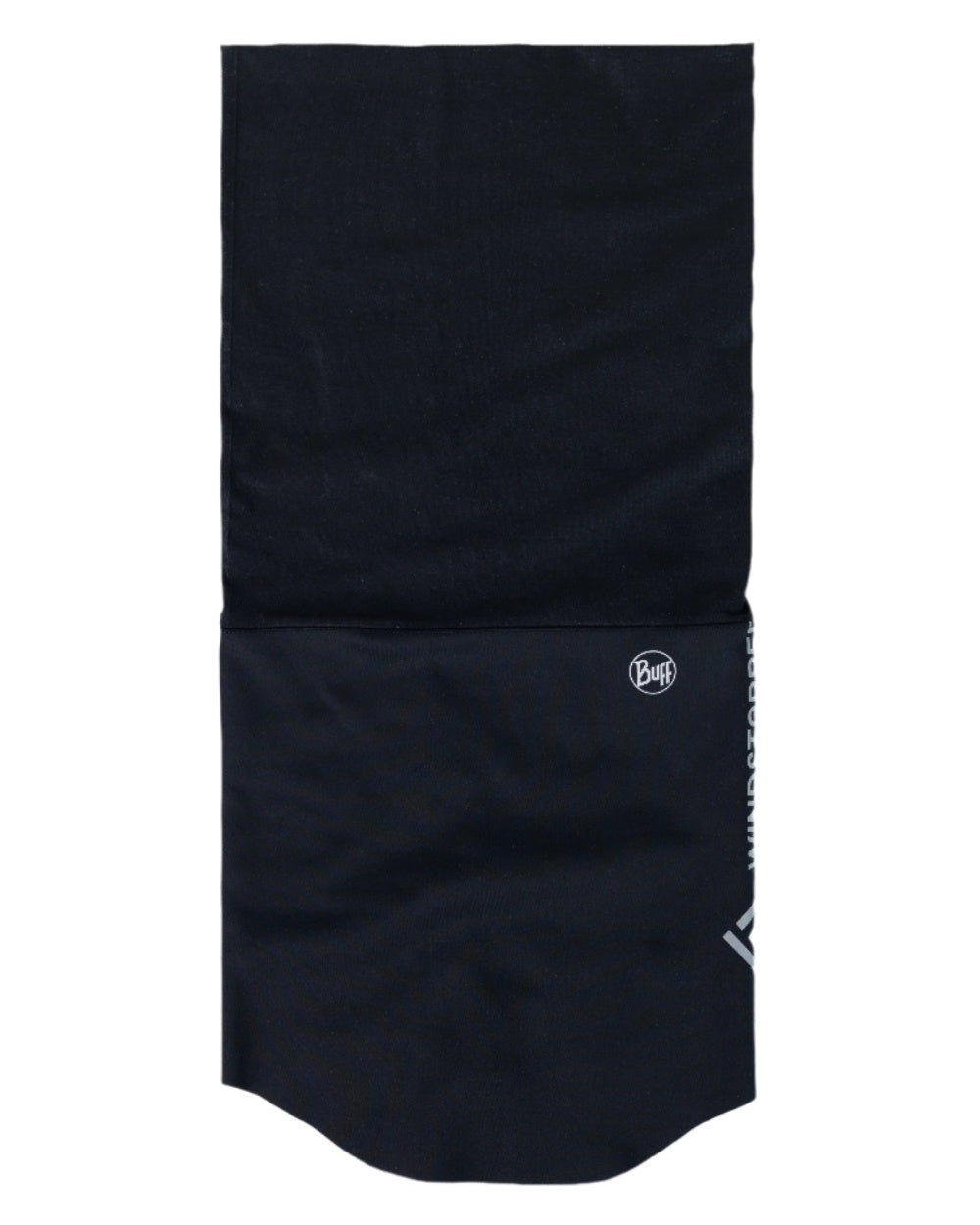 Solid Black Coloured Buff Windproof Neckwear on white background #colour_solid-black