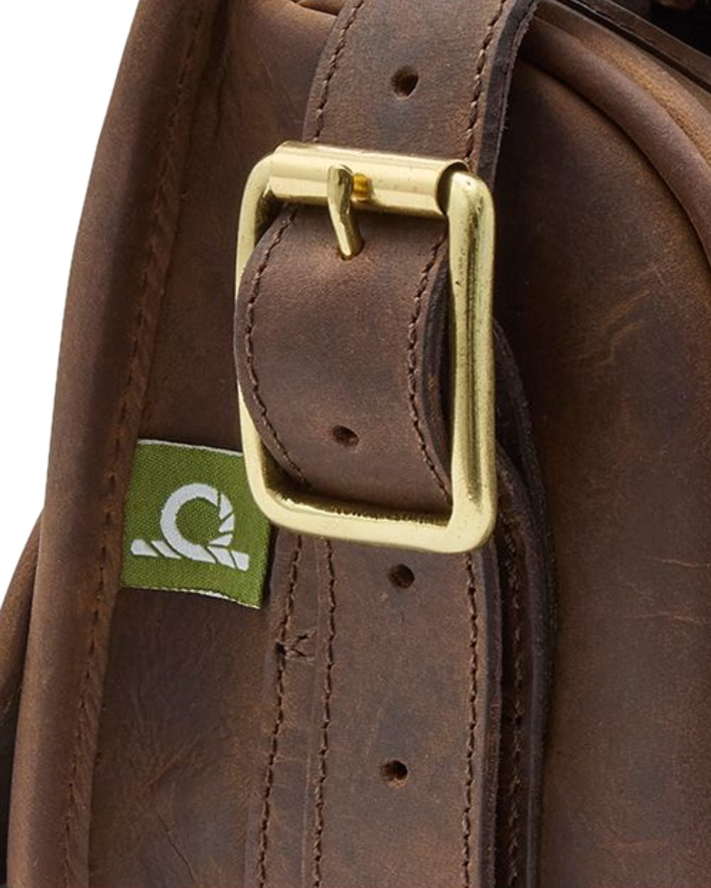 Brown Coloured Chatham Premium Antique Oiled Leather Cartridge Bag on white background #colour_brown