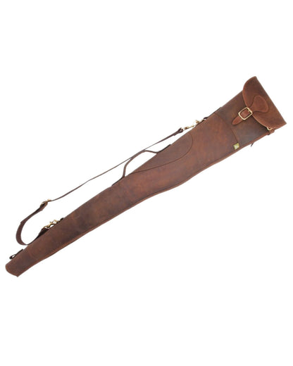 Brown Coloured Chatham Premium Antique Oiled Leather Gun Slip on white background #colour_brown