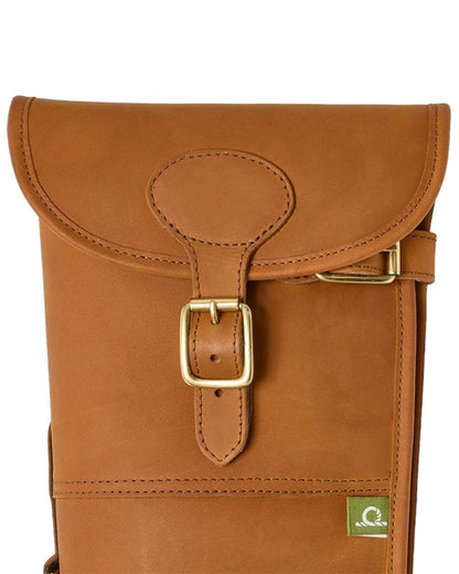 Tan Coloured Chatham Premium Antique Oiled Leather Gun Slip on white background #colour_tan