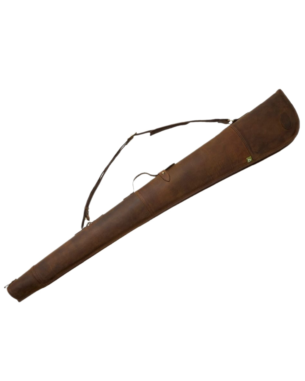 Brown Coloured Chatham Premium Pull Up Leather Full Zip Gun Slip on white background #colour_brown