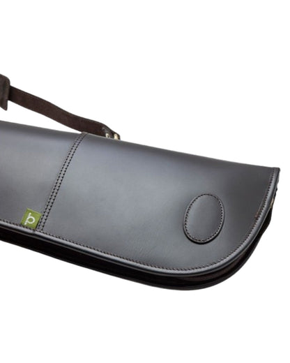 Dark Brown Coloured Chatham Premium Pull Up Leather Full Zip Gun Slip on white background #colour_dark-brown