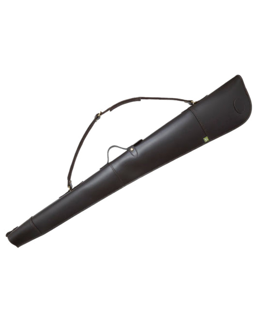 Dark Brown Coloured Chatham Premium Pull Up Leather Full Zip Gun Slip on white background #colour_dark-brown