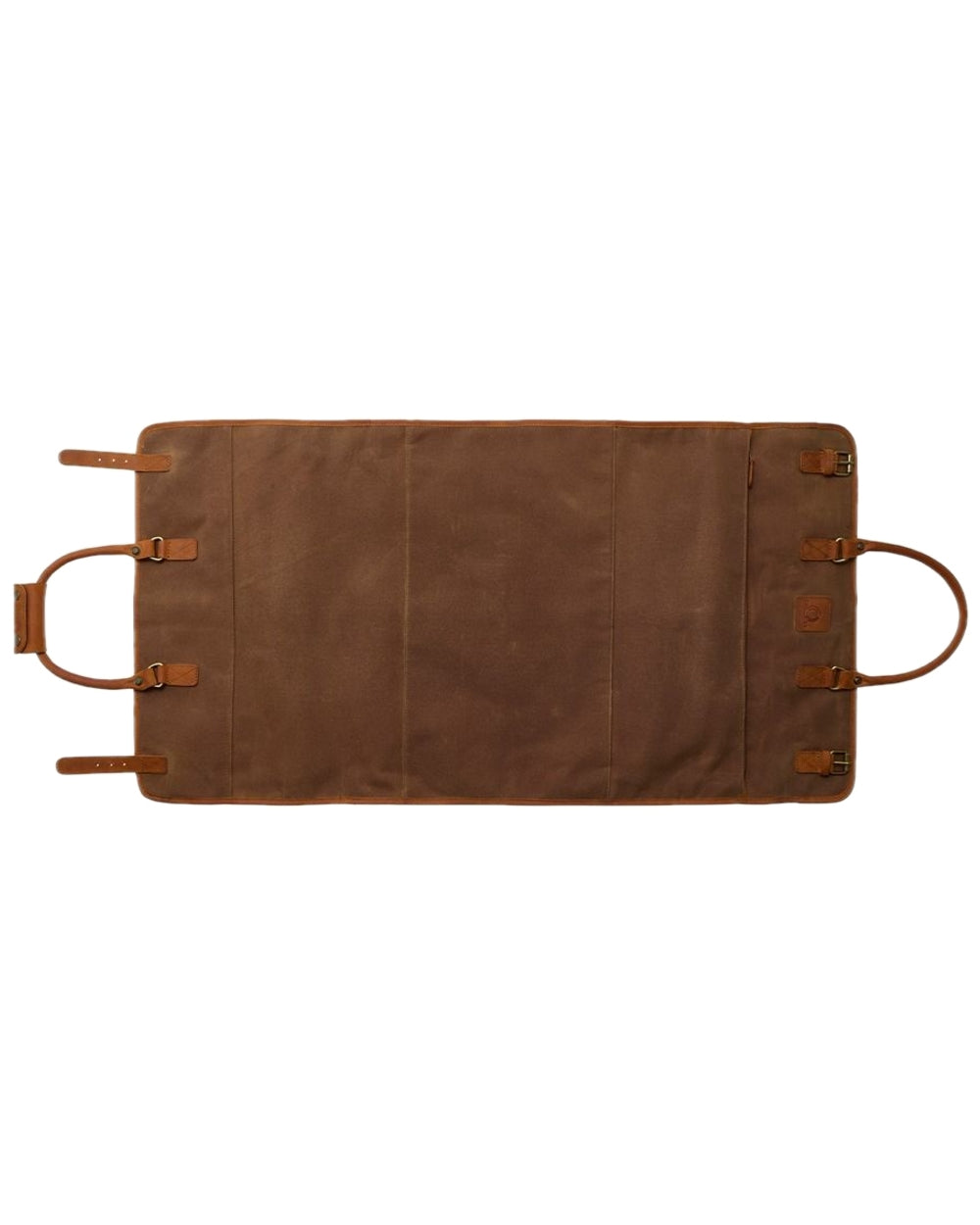 Field Tan Coloured Chatham Waxed Canvas Duffel Bag & Suit Carrier on white background #colour_field-tan