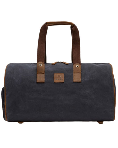 Navy Brown Coloured Chatham Waxed Canvas Duffel Bag & Suit Carrier on white background #colour_navy-brown