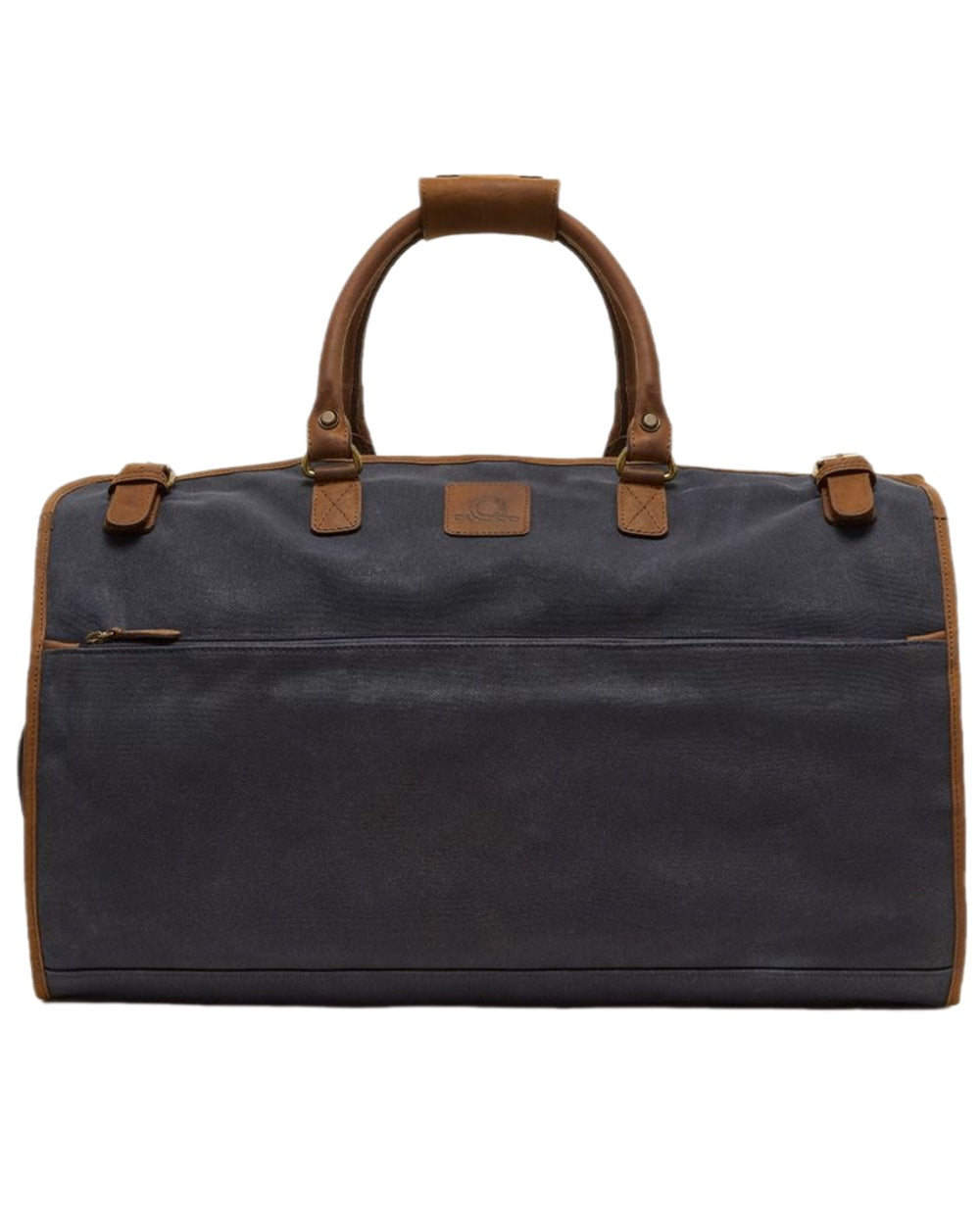 Navy Brown Coloured Chatham Waxed Canvas Duffel Bag & Suit Carrier on white background #colour_navy-brown