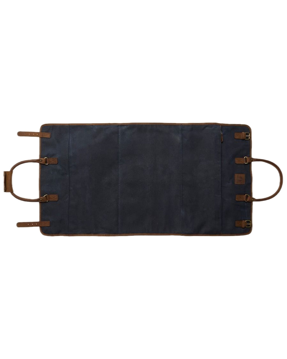 Navy Brown Coloured Chatham Waxed Canvas Duffel Bag & Suit Carrier on white background #colour_navy-brown