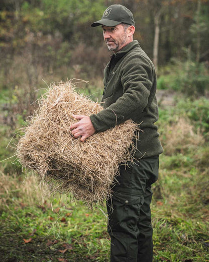 Timber coloured Deerhunter Atlas Trousers on forest background #colour_timber