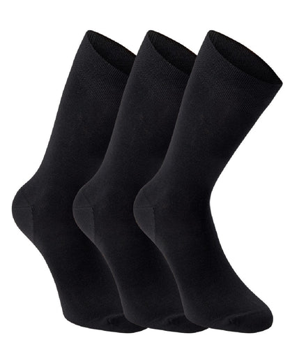 Black Ink coloured Deerhunter Bamboo Socks 3 Pack on white background #colour_black-ink