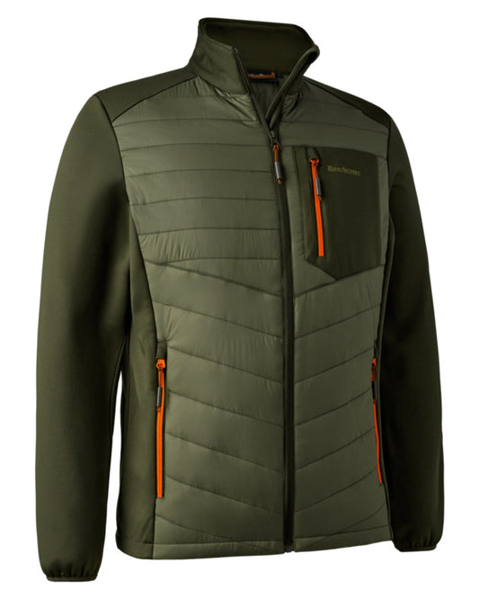 Forest Green coloured Deerhunter Chamois Padded Jacket on white background #colour_forest-green