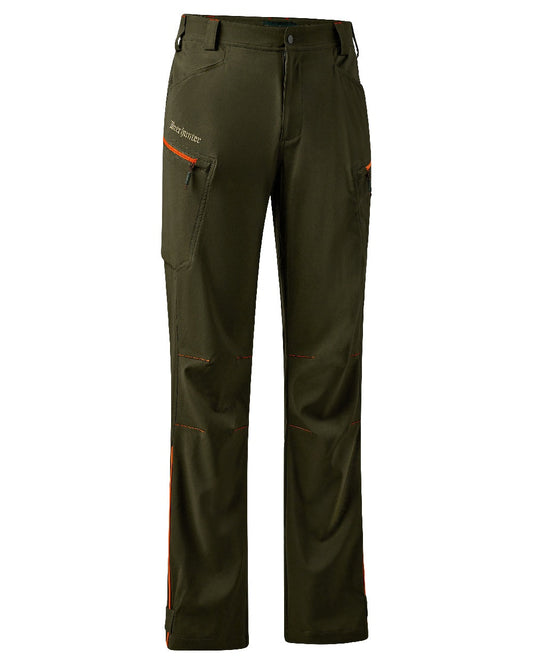 Forest Green coloured Deerhunter Chamois Trousers on white background #colour_forest-green