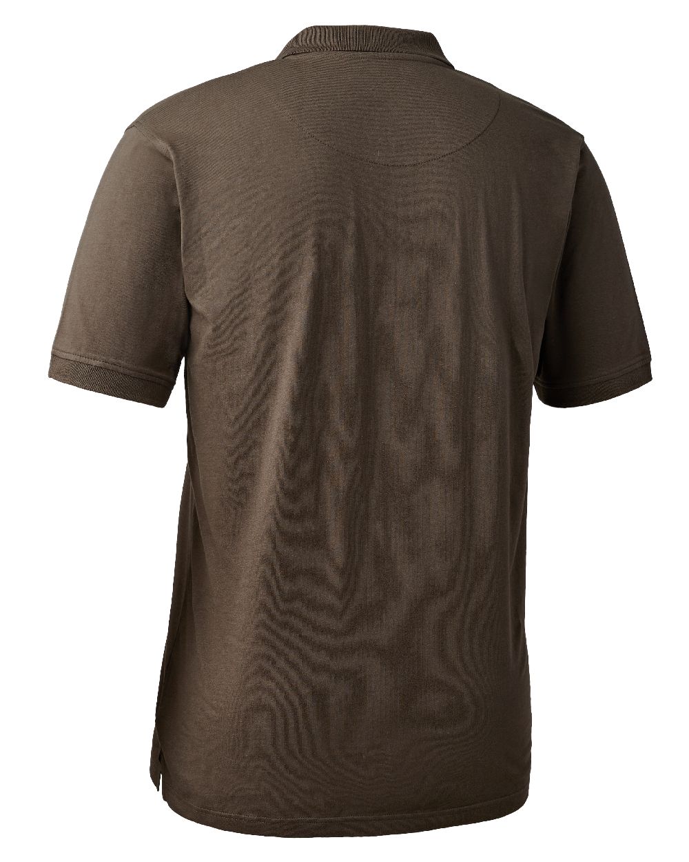 Brown Leaf coloured Deerhunter Christian Polo Shirt on white background #colour_brown-leaf