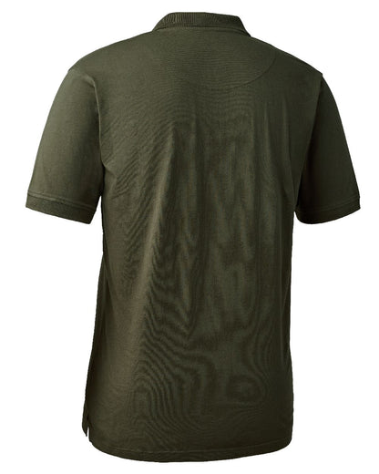 Green coloured Deerhunter Christian Polo Shirt on white background #colour_green