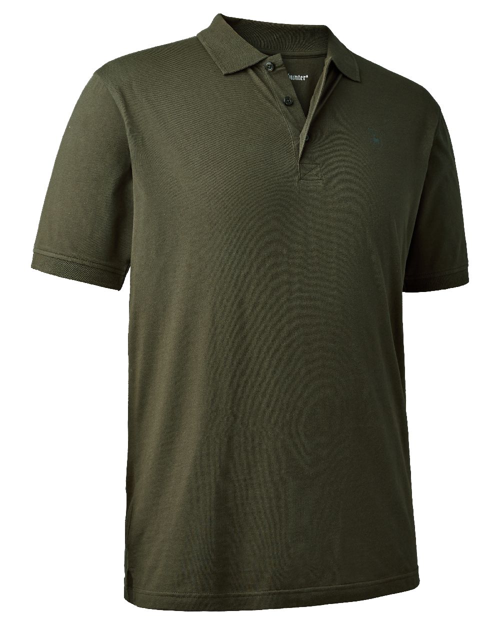 Green coloured Deerhunter Christian Polo Shirt on white background #colour_green