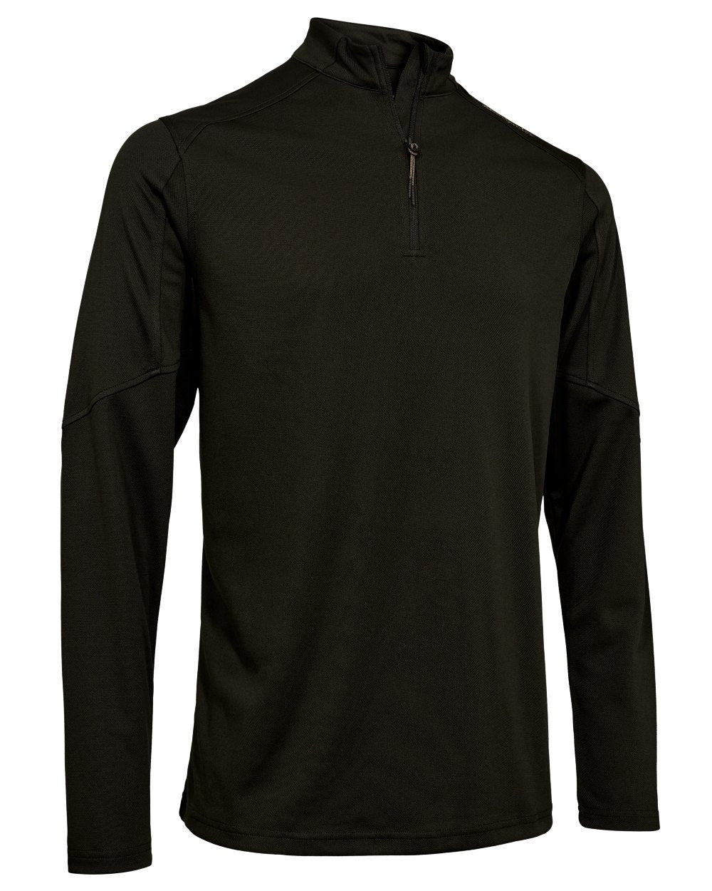 Forest Ember coloured Deerhunter Climate Half Zip Long Sleeve T-Shirt with 37.5® Technology on white background #colour_forest-ember