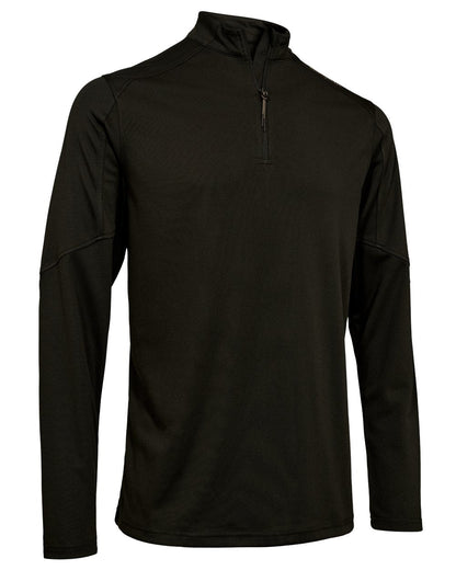 Forest Ember coloured Deerhunter Climate Half Zip Long Sleeve T-Shirt with 37.5® Technology on white background #colour_forest-ember