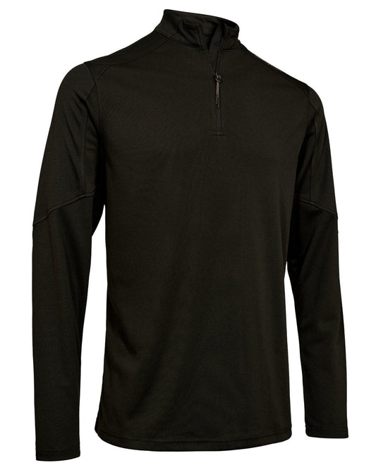 Forest Ember coloured Deerhunter Climate Half Zip Long Sleeve T-Shirt with 37.5® Technology on white background #colour_forest-ember