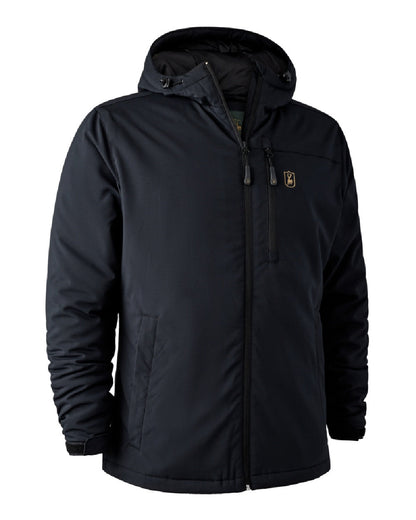 Black coloured Deerhunter Denver Winter Jacket on white background #colour_black