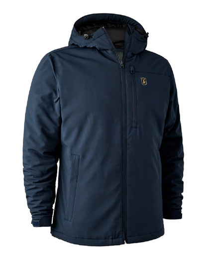 Dark Blue coloured Deerhunter Denver Winter Jacket on white background #colour_dark-blue