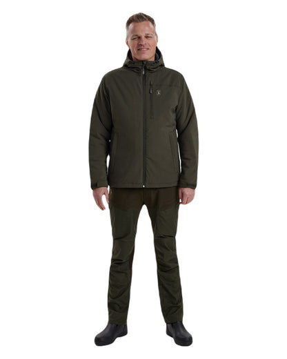 Timber coloured Deerhunter Denver Winter Jacket on white background #colour_timber