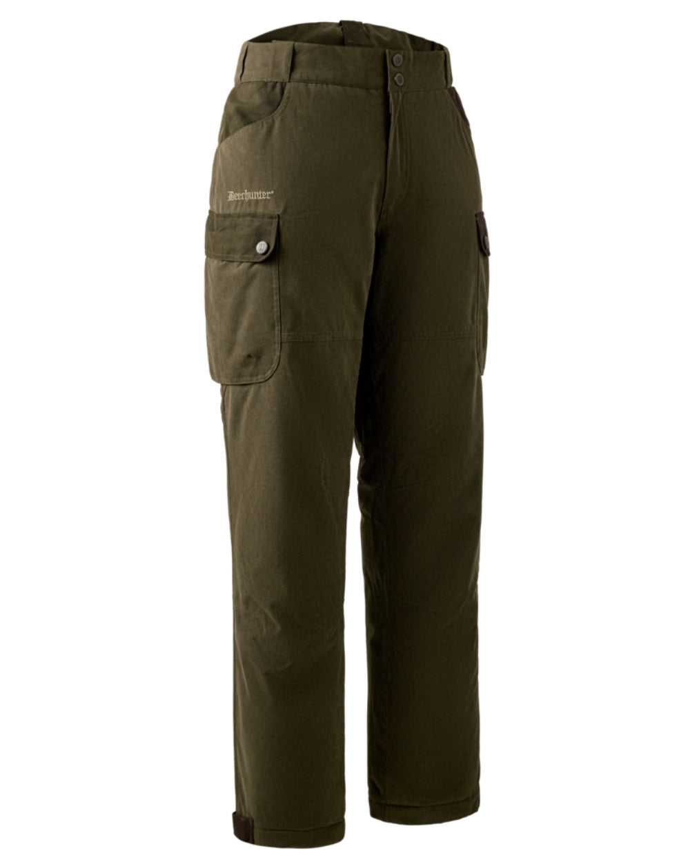 Tarmac Green Coloured Deerhunter Eagle Winter Trousers On A White Background #colour_tarmac-green