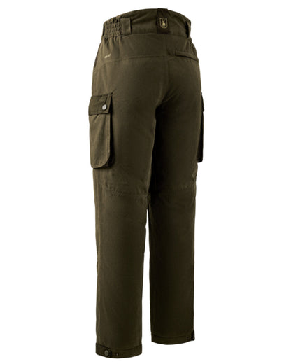 Tarmac Green Coloured Deerhunter Eagle Winter Trousers On A White Background #colour_tarmac-green