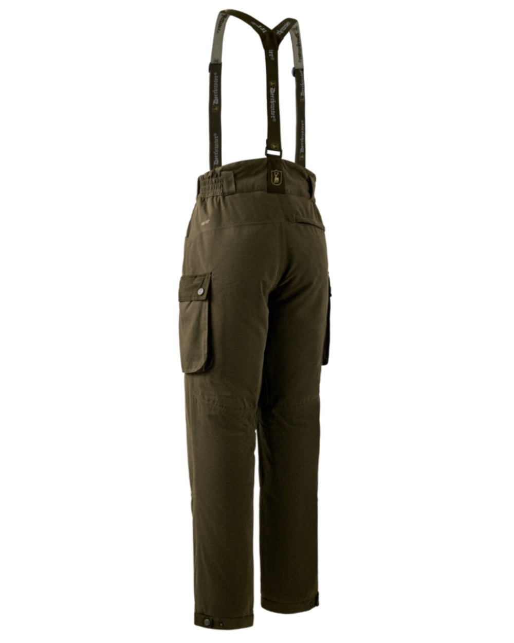 Tarmac Green Coloured Deerhunter Eagle Winter Trousers On A White Background #colour_tarmac-green