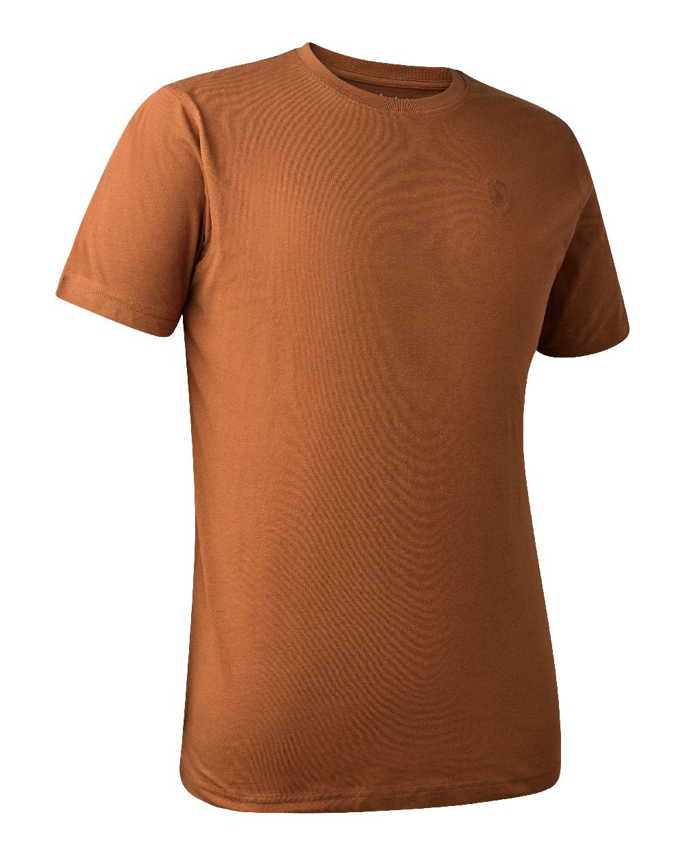 Burnt Orange coloured Deerhunter Easton T-Shirt on white background #colour_burnt-orange