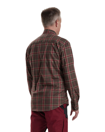 Green Check coloured Deerhunter Eli Shirt on white background #colour_green-check