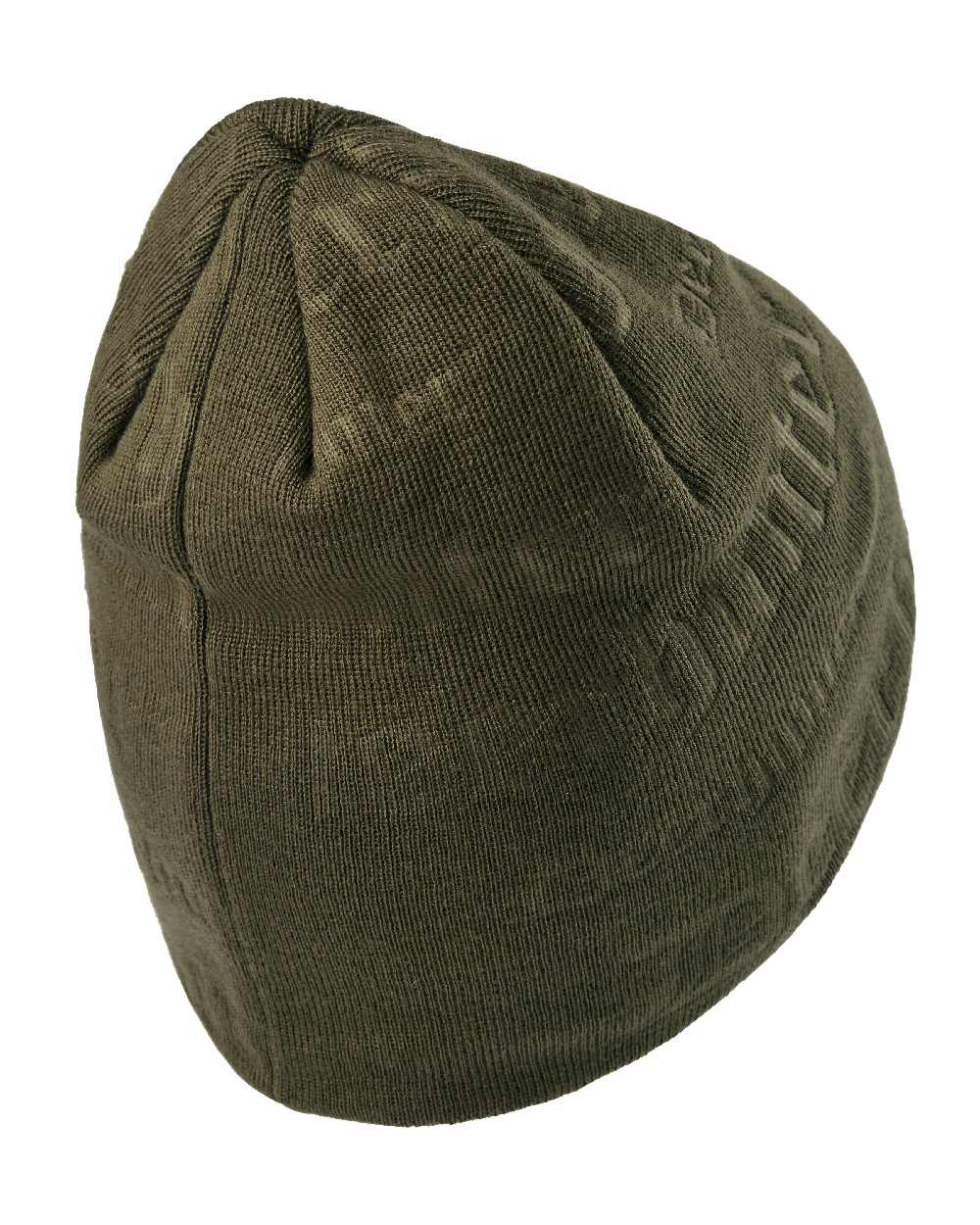 Tarmac Green coloured Deerhunter Embossed Logo Beanie on white background #colour_tarmac-green