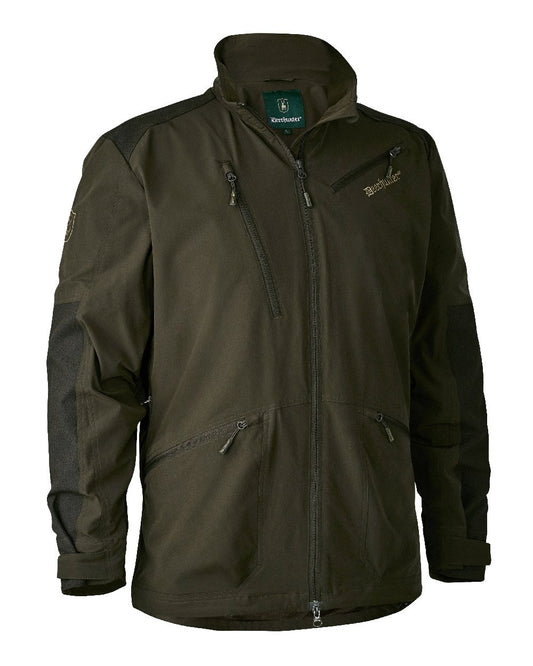 Art Green coloured Deerhunter Excape Light Jacket on white background #colour_art-green